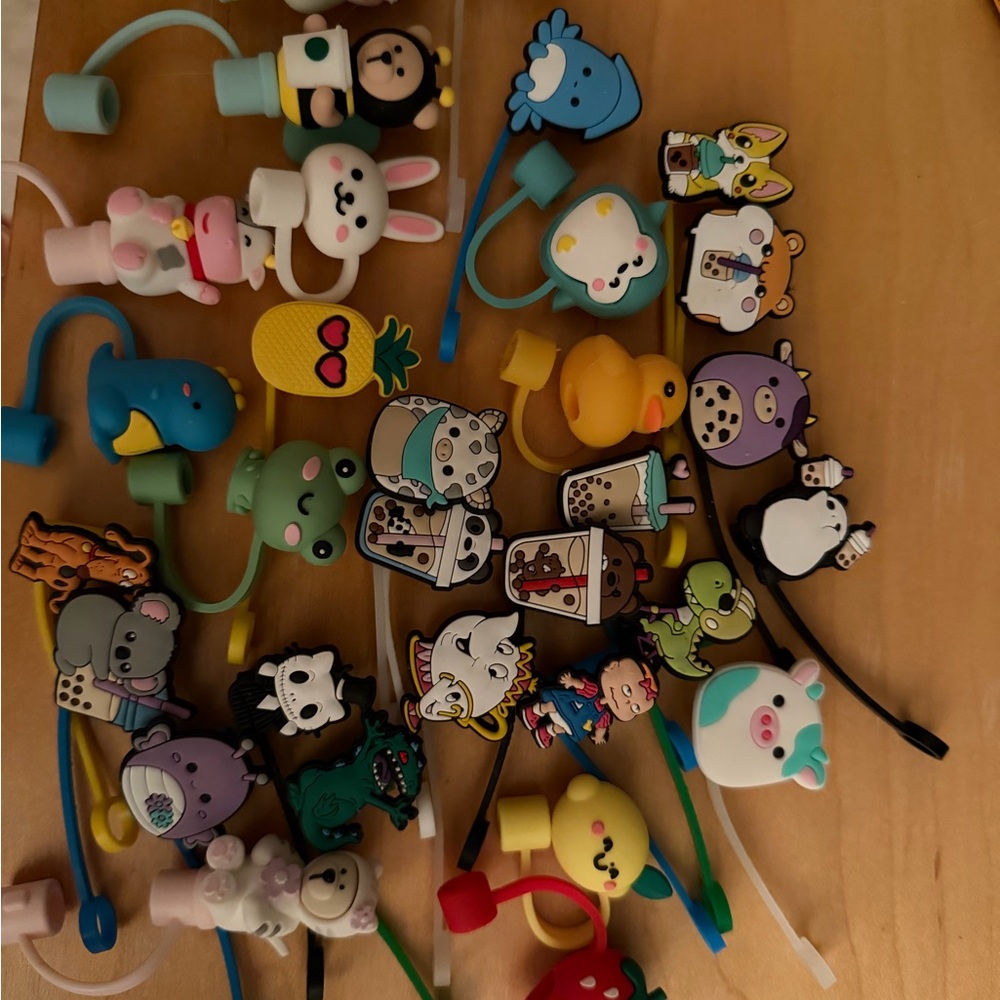Colorful Cartoon straw Protectors